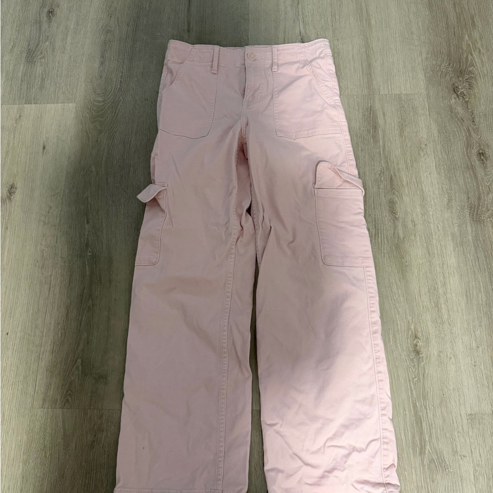 Girls Abercrombie Light Pink Cargo Pants